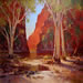 Robert Wilson - Red Waterhole - 74 x 100cm